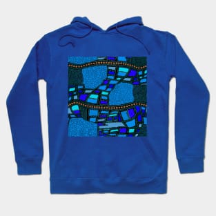 African Landscape From the Air - Blue Hoodie